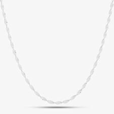 Sterling Silver 50cm Twisted Herringbone Chain Necklace 8.19.3670