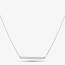 Silver & Cubic Zirconia Bar Necklace 2THB018504