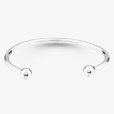 Childrens Sterling Silver 40x50mm Torque Bangle S8023