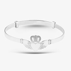 Sterling Silver Claddagh Baby Bangle 8.36.0294