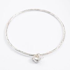 Silver Bird Charm Bangle BLWBA2