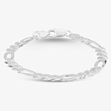 Sterling Silver 8.5 Inch Figaro Chain Bracelet SFFP-810-AG-8.5