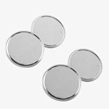 Sterling Silver Round Edged Chain Cufflinks LC42 19RD/L