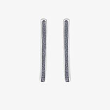 Silver 27mm Stardust Half Hoop Earrings 8.51.3178