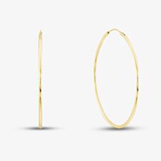Gold Tone 50mm Hoop Earrings H243*