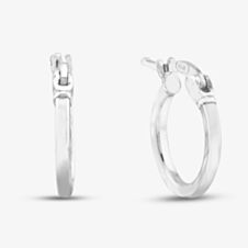 Sterling Silver 10mm Diamond Cut Hoop Earrings 8.51.1649