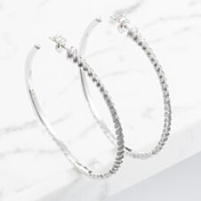 Rachel Galley Venom Silver Textured Hoop Earrings RGVN404-SV