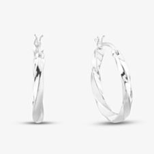 Sterling Silver Twist Creole Earrings 8.53.4259