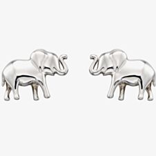 Sterling Silver Elephant Stud Earrings E5824