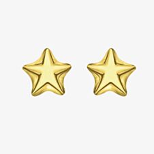 LUXE Silver Gold Plated Star Stud Earrings 8.55.5639