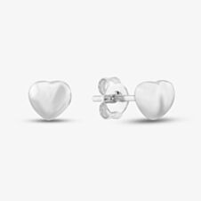 Sterling Silver 5mm Heart Stud Earrings 8.55.5619