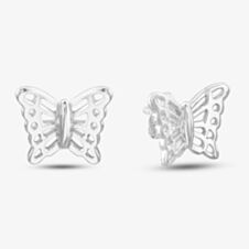 Silver Cut Out Butterfly Stud Earrings 8.55.5279