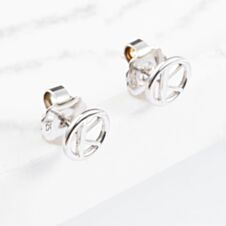 Rachel Galley Sterling Silver Round Edge Stud Earrings ED401-SV