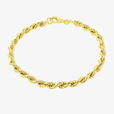 LUXE Silver Gold Plated 4mm Rope Chain Bracelet 8.22.0111