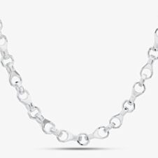 Argentium Silver 18 Inch Bolt Style Link Chain ARG-943023-18