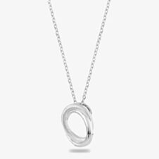 Rosa Lea Pave Frosted Sparkle Intertwined Rings Pendant BJ-P3268RO