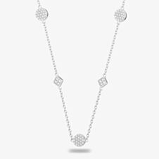 Rosa Lea Pave Squares & Circles Necklace AM-2THB017804