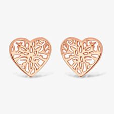 Rosa Lea Open Leaves Heart Stud Earrings AM-2THB010406