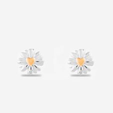 Rosa Lea Daisy Heart Stud Earrings AM-2THB028107 RG
