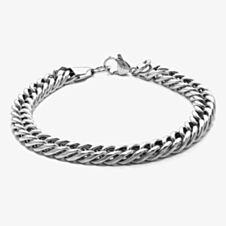 Bourne and Wilde Mens Twisted Curb Bracelet USS-784S2.5
