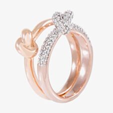 Bronzallure Ladies Romanze Cubic Zirconia Knotted Ring Set WSBZ00554.WR