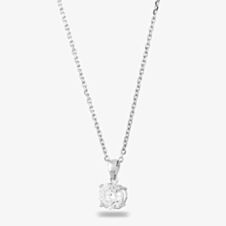 Starbright Silver 8mm Four Claw Cubic Zirconia Pendant E2768P-8M 3A