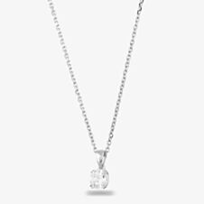 Starbright Silver 6.5mm Cushion-cut Cubic Zirconia Pendant E3858P-6.5x6.5M 3A