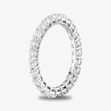 Starbright Silver Cubic Zirconia Claw Set Full Eternity Ring R6545 3A