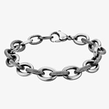 Bourne and Wilde Mens Multi Finish Belcher Link Bracelet UR23-06