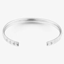 Bourne and Wilde Stainless Steel Pyramid Pattern Cuff Bangle OSB-6154S-MATT