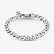 Bourne and Wilde Stainless Steel Matt Curb Chain Bracelet OSB-2387S-MATT