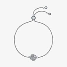 Ted Baker Florina Silver Tone Cubic Zirconia Flower Toggle Bracelet TBJ3859-01-02
