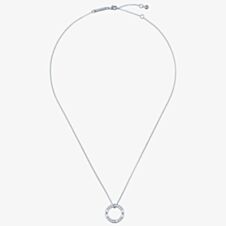 Ted Baker LOELLE Silver Tone Plated Circle Pendant Necklace TBJ3816-01-03