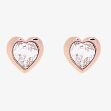 Ted Baker Han Rose Gold Finish Crystal Heart Stud Earrings TBJ1654-24-02