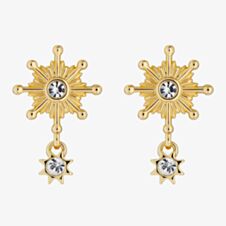 Ted Baker Celtis Crystal Star Gold Tone Dropper Earrings TBJ3495-02-02