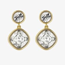 Ted Baker Craset Gold Tone Plated Crystal Dropper Earrings TBJ3694-02-02