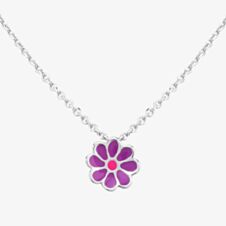 Fleur Kids Sterling Silver Purple Flower Pendant Necklace AZP030104P