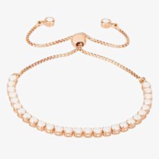 Isabella Verona Rose Gold Tone White Enamel Toggle Bracelet SBBCCRI17XXX4A0-R
