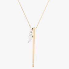Isabella Verona Gold tone Bar and Wing Pendant NES-971-1