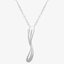 Silver Sparkle Silver Spinning Droplet Pendant DP364C(T)