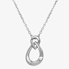 Silver Sparkle Silver Cradled Teardrop Pendant P3175C(T)