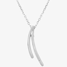 Silver Sparkle Silver V-Link Pendant P3291C(T)