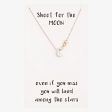 Sentiments Shoot for the Moon Multi-Tone Necklace 18790