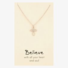 Sentiments Believe With All Your Heart and Soul Palm Cross 17485