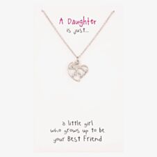 Sentiments Daughter Dolphin Heart Pendant 15955A