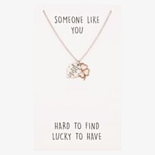 Sentiments Hard To Find Lucky To Have Clover Two-Tone Pendant 18551