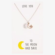 Sentiments To The Moon and Back Two-Tone Pendant 18542