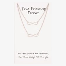 Sentiments True Friendship Forever Matching Infinity Necklaces 29929