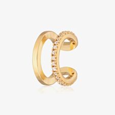Scream Pretty 18ct Gold Plated Cubic Zirconia Double Small Single Ear Cuff Earrings SPG-280