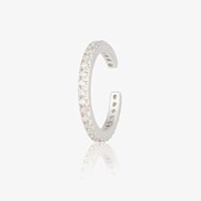 Scream Pretty Silver Rhodium Plated Plated Cubic Zirconia Slim Ear Cuff Earrings SPECSS170